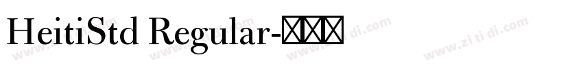 HeitiStd Regular字体转换